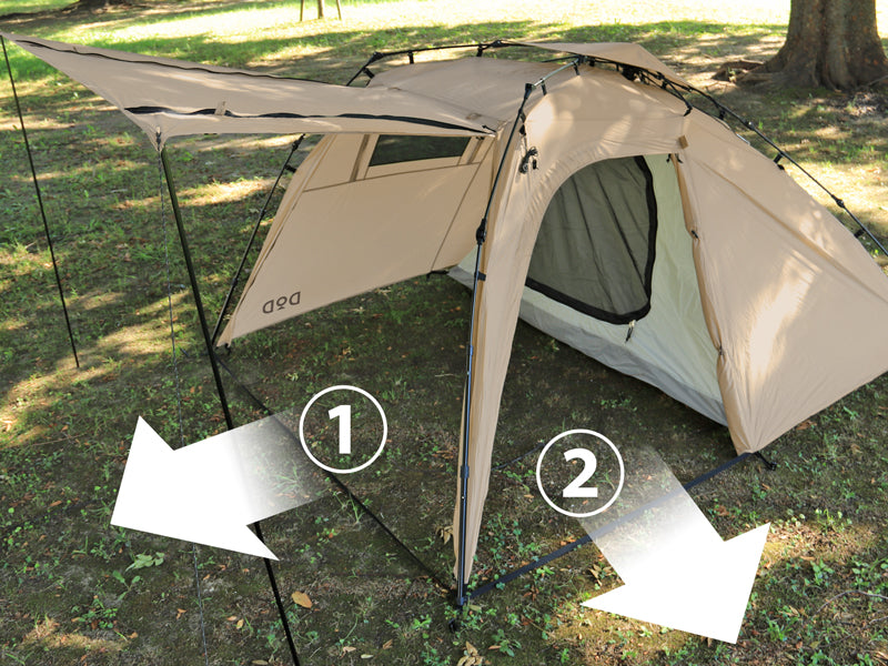 DOD RIDER'S BIKE IN TENT ベージュ DoD Rider's Bike In Tent – Montanic Adventure Store