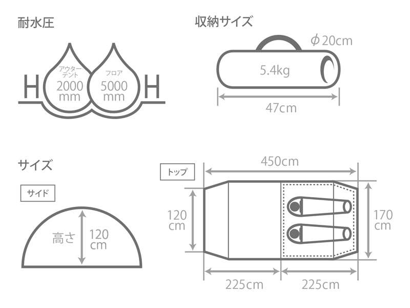 DOD Kamaboko 1 - 2 person Tent Solo UL - Black-Goritta Works Sdn. Bhd. 202501017603 (1619017-X)