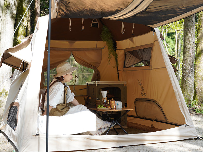 DoD Ouchi 4 person Tent - Brown-Goritta Works Sdn. Bhd. 202501017603 (1619017-X)