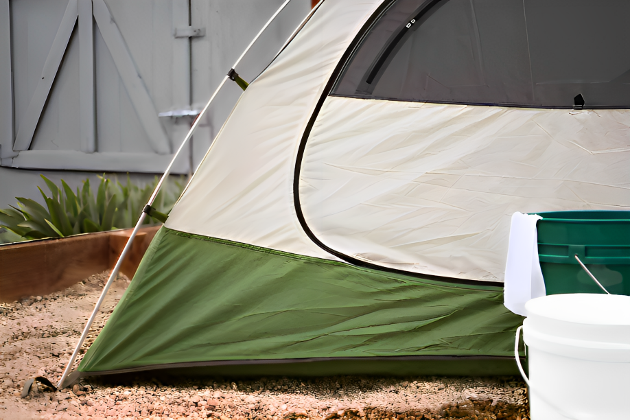 Cleaning a tent : credit The Spruce / Meg MacDonald