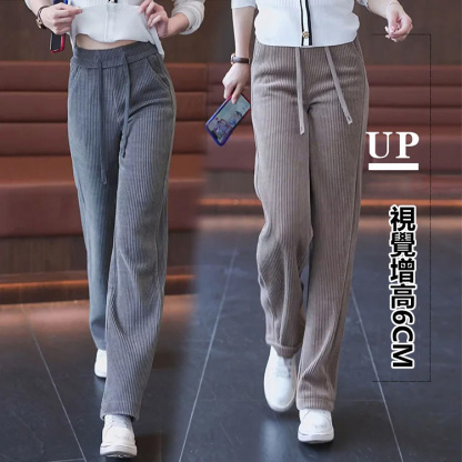 寬鬆舒適顯瘦闊腿休閒褲