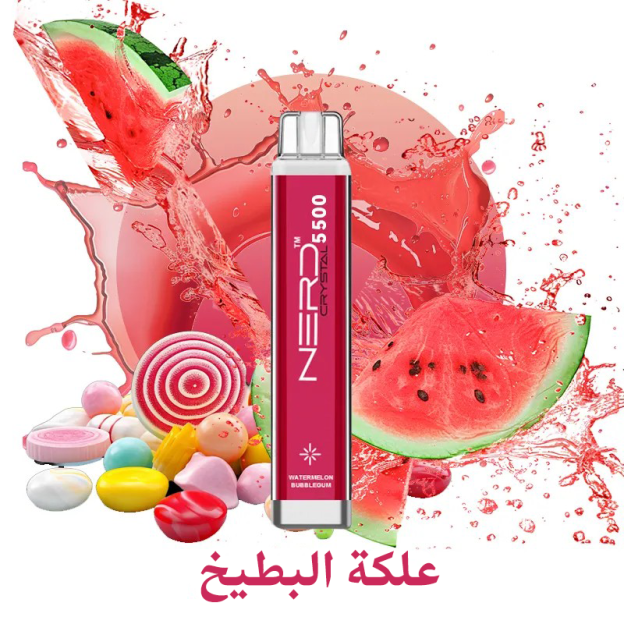(نكهة الفراولة)NERD CRYSTAL 5500 التبغ الإلكتروني للاستخدام مرة واحدة