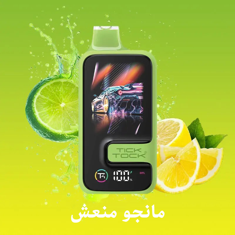 TICK TOCK 25000 سيجارة إلكترونية للاستخدام مرة واحدة بسعة كبيرة (بنكهة النعناع المنعش)