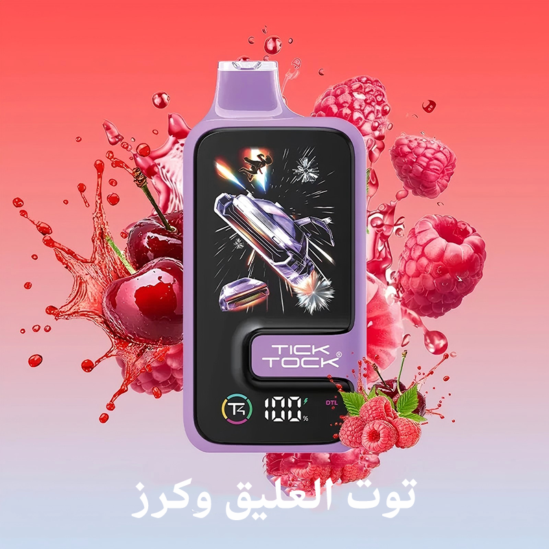 TICK TOCK 25000 سيجارة إلكترونية للاستخدام مرة واحدة بسعة كبيرة (بنكهة النعناع المنعش)