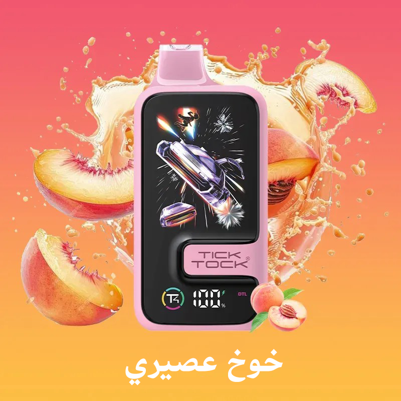 TICK TOCK 25000 سيجارة إلكترونية للاستخدام مرة واحدة بسعة كبيرة (بنكهة النعناع المنعش)