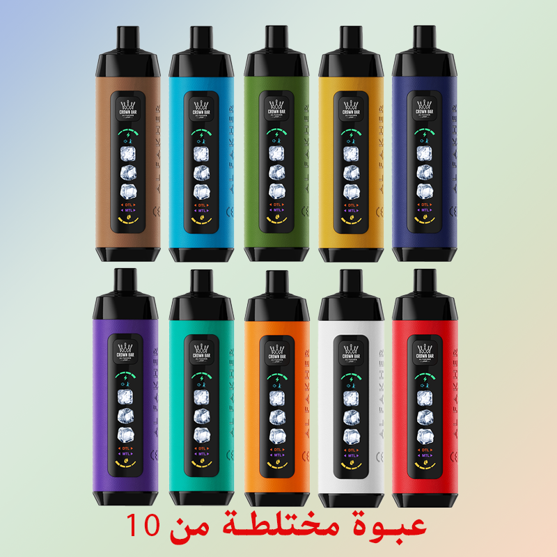  سيجارة إلكترونية قابلة للاستخدام مرة واحدة مع مستشعر للثلج (بنكهة الخوخ والثلج) AL FAKHER AD01 15K