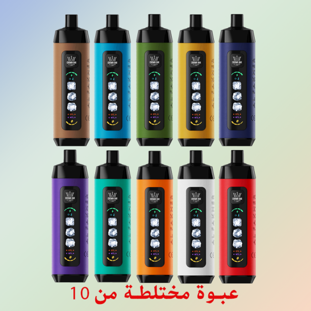  سيجارة إلكترونية قابلة للاستخدام مرة واحدة مع مستشعر للثلج (بنكهة الخوخ والثلج) AL FAKHER AD01 15K