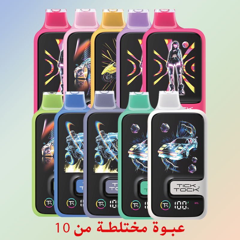 TICK TOCK 25000 سيجارة إلكترونية للاستخدام مرة واحدة بسعة كبيرة (بنكهة النعناع المنعش)