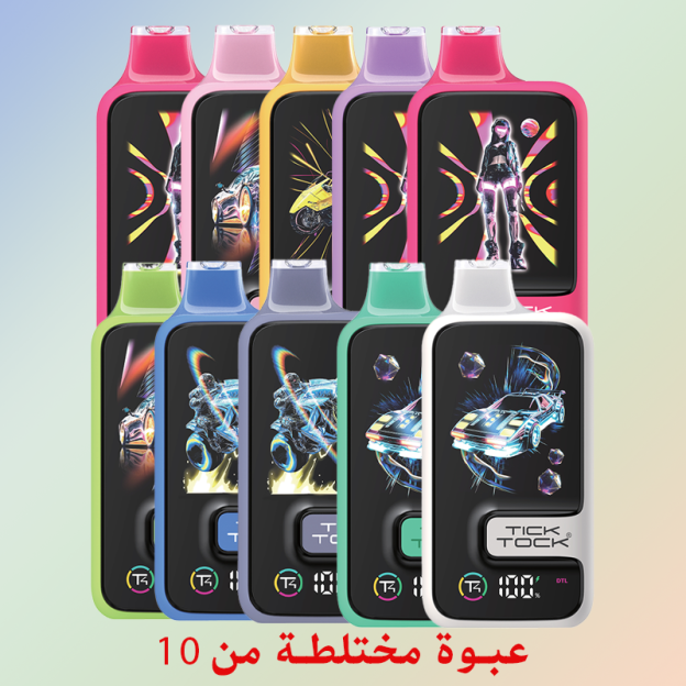 TICK TOCK 25000 سيجارة إلكترونية للاستخدام مرة واحدة بسعة كبيرة (بنكهة النعناع المنعش)