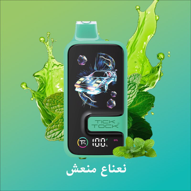 TICK TOCK 25000 سيجارة إلكترونية للاستخدام مرة واحدة بسعة كبيرة (نكهة الخوخ العصير)