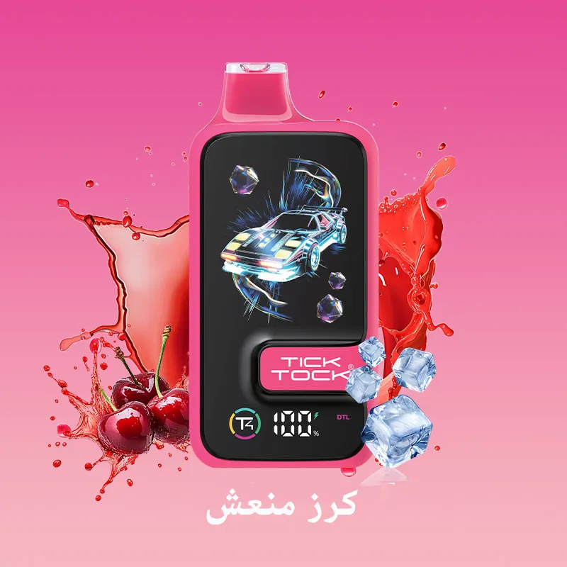 TICK TOCK 25000 سيجارة إلكترونية للاستخدام مرة واحدة بسعة كبيرة (بنكهة النعناع المنعش)