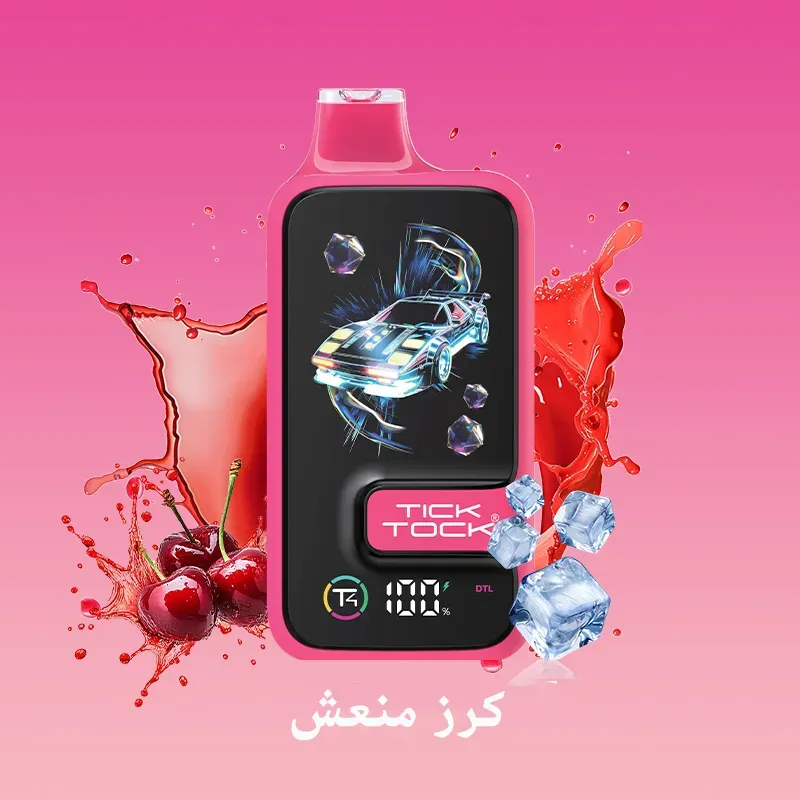 TICK TOCK 25000 سيجارة إلكترونية للاستخدام مرة واحدة بسعة كبيرة (بنكهة النعناع المنعش)