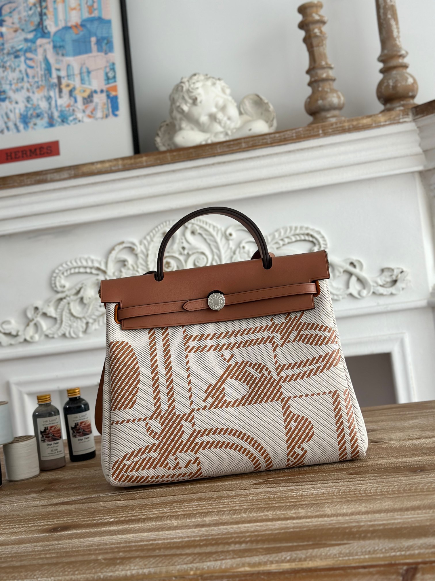 エルメス「Hermès」ハーバッグ ジップ31 鋲打ちトートバッグ「Herbag Zip 31 hobnailed」