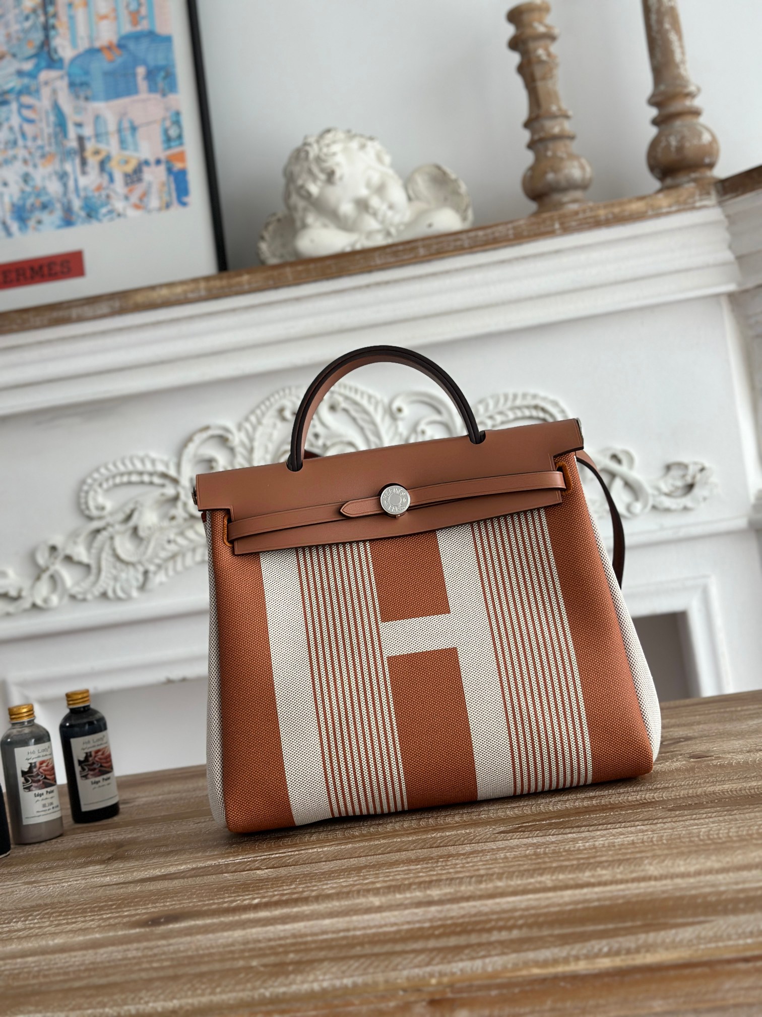 エルメス「Hermès」ハーバッグ ジップ31 鋲打ちトートバッグ「Herbag Zip 31 hobnailed」