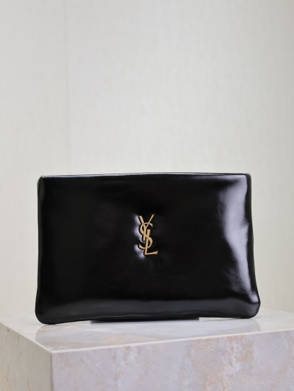 サンローラン「Saint Laurent」CALYPSO オイルドレザー クラッチバッグ