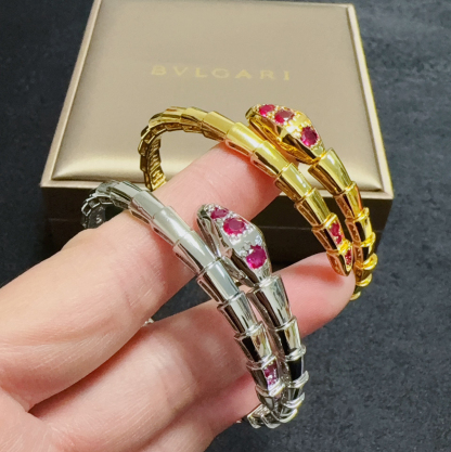 ブルガリ「Bvlgari」Serpenti Viper ルビーブレスレット15cm