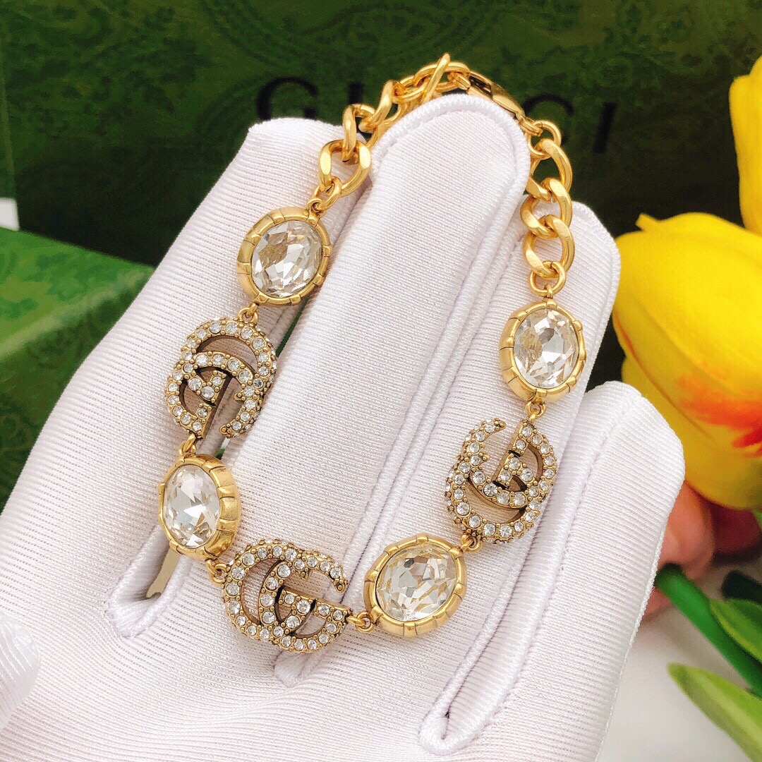 グッチ「Gucci」インターロッキングG ダイヤモンド ブレスレット