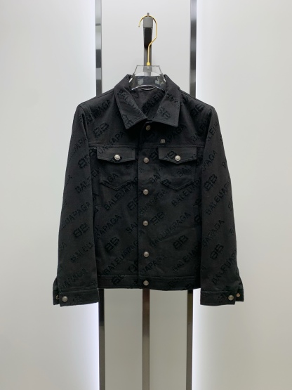 バレンシアガ「Balenciaga」2024年春夏 フレームロゴ デニムジャケット