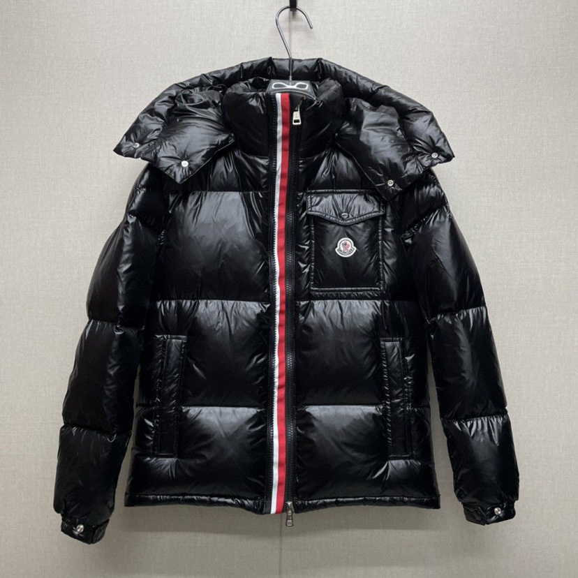 モンクレール「Moncler」 トリカラーテープ マヤ フード付きダウンジャケット