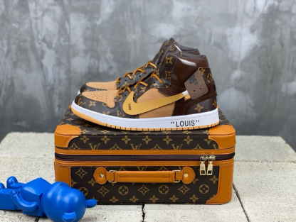 「コラボモデル」Louis Vuitton x Nike Air Jordan 1 High スニーカー