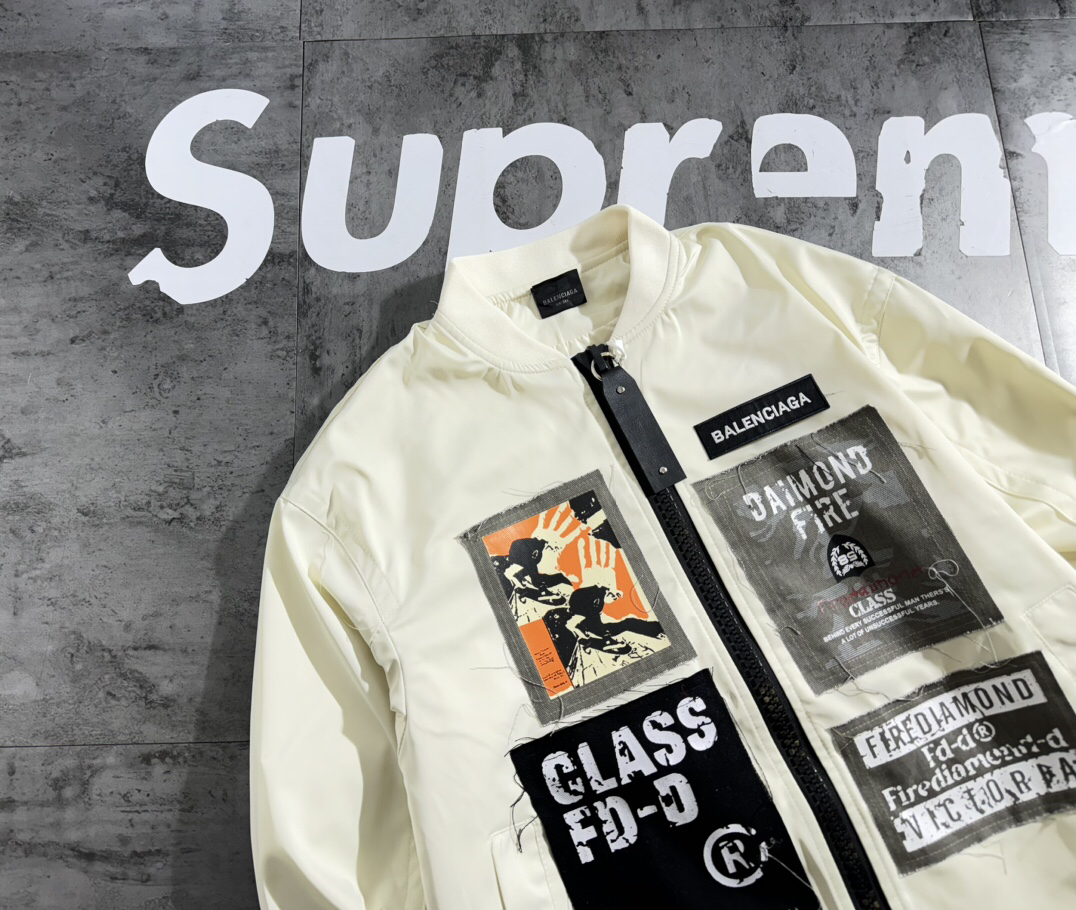 バレンシアガ「Balenciaga」‌パッチワークシリーズジャケット