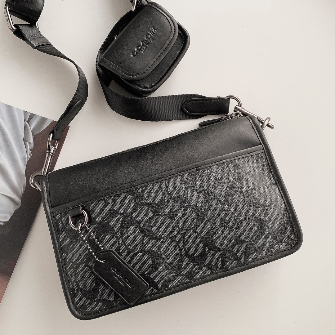 コーチ(Coach)ヘリテージ コンバーチブル クロスボディ・シグネチャー キャンバス