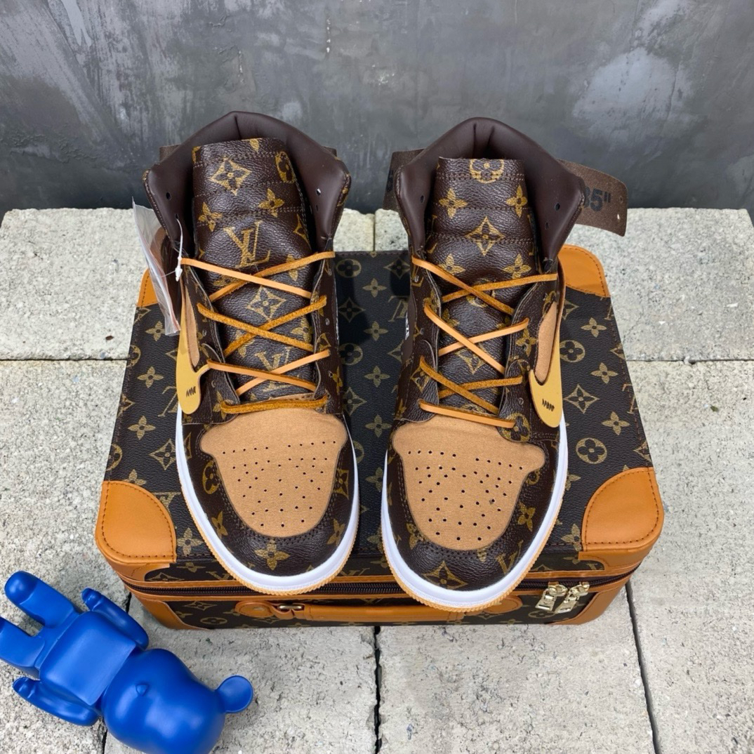 「コラボモデル」Louis Vuitton x Nike Air Jordan 1 High スニーカー