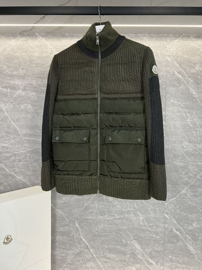 カナダグース「Canada Goose」Cardigan ストライプニットダウンジャケット