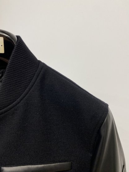 プラダ「Prada」2024 新作 PUレザー&ファブリック ミックスジャケット