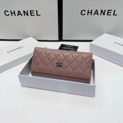シャネル「Chanel」 ラムスキン フラップ ウォレット 財布