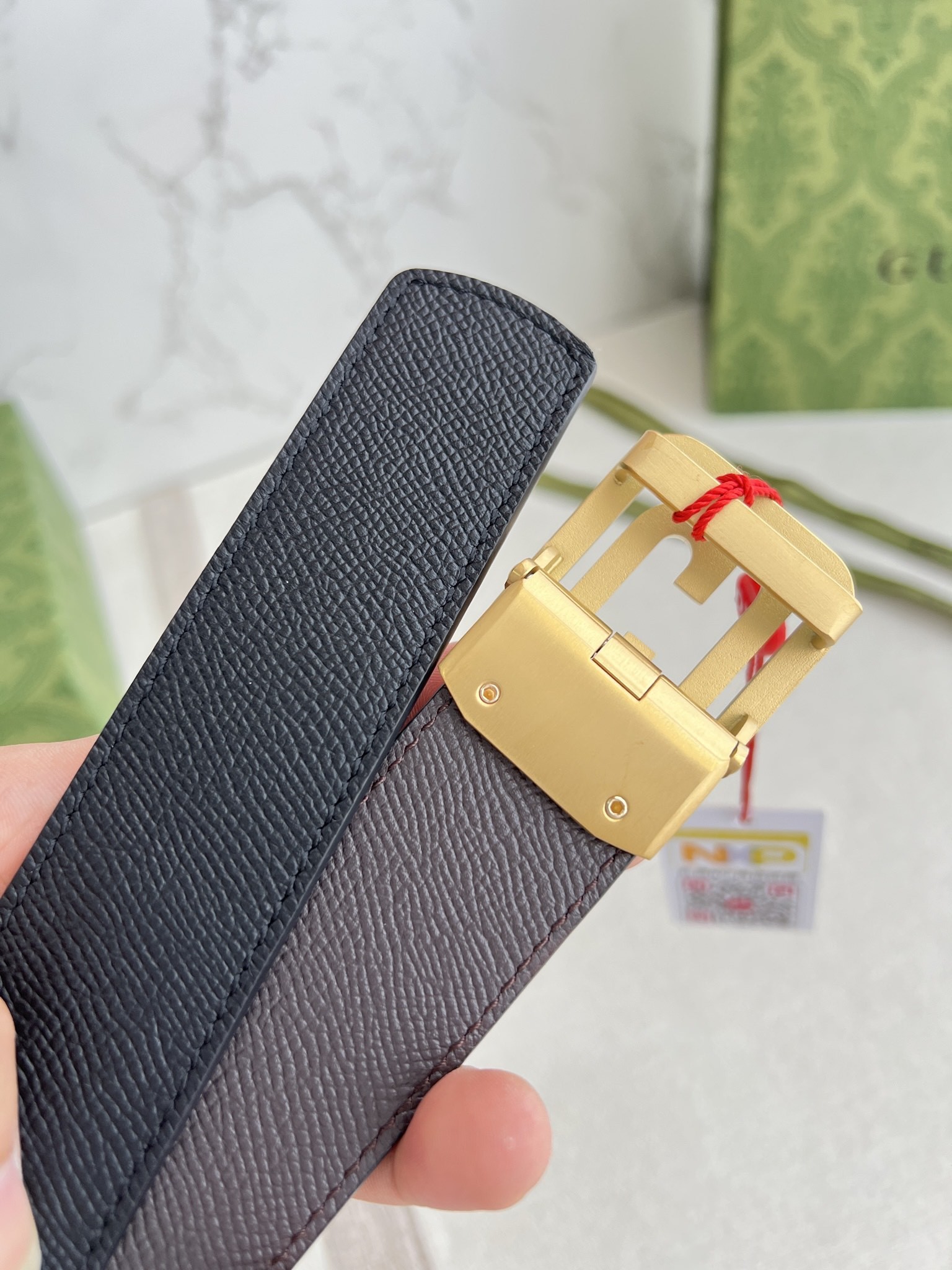 グッチ「Gucci」ダブルフェイス オートマチック ベルト100CM