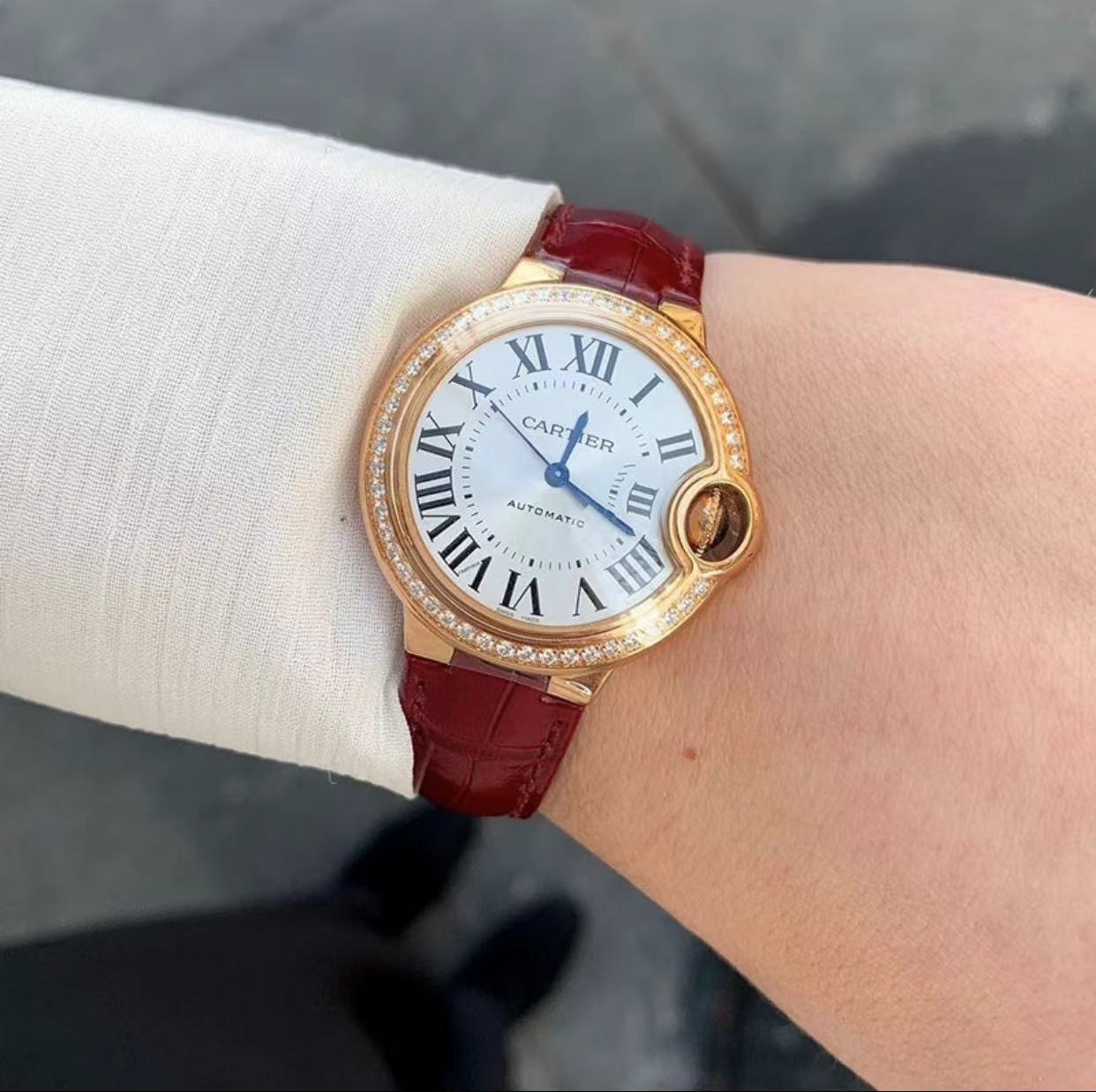 カルティエ［Cartier］バロン ブリュ 33mm 自動巻き 腕時計
