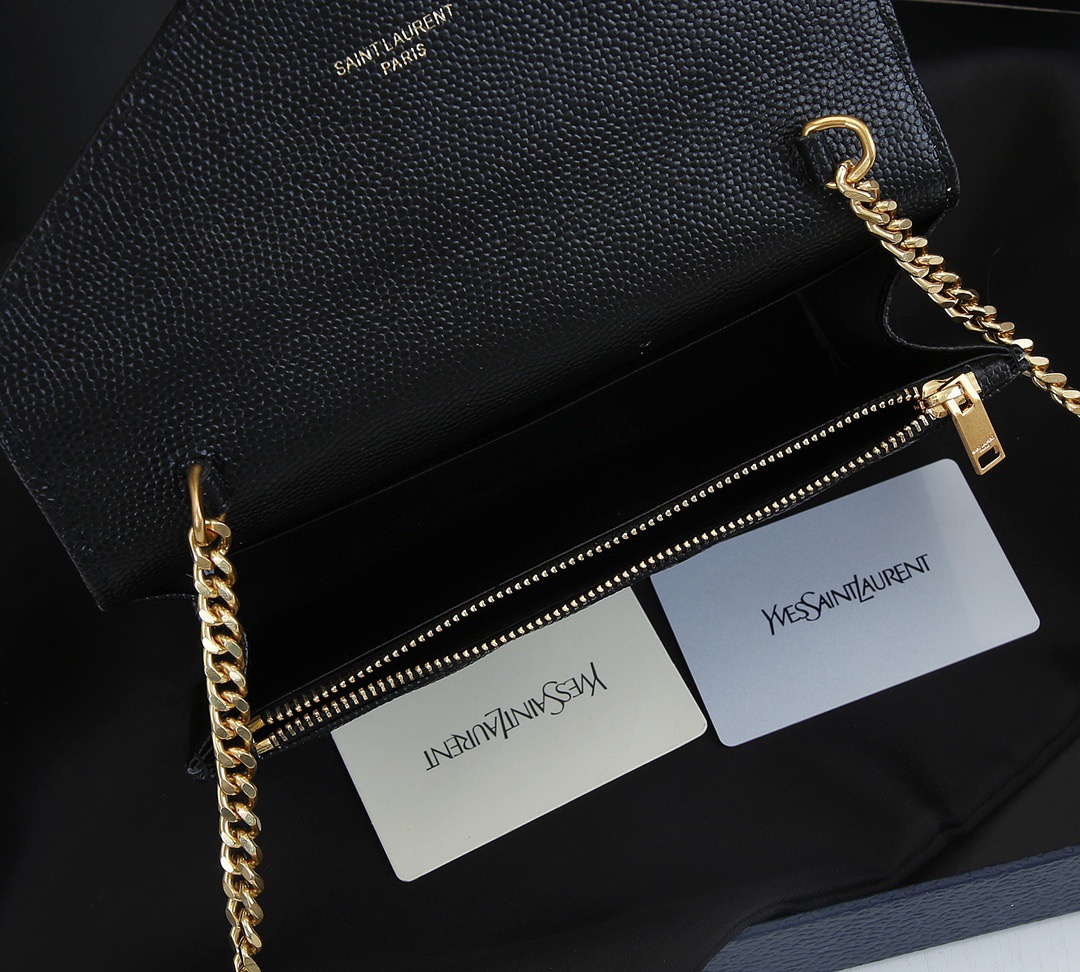 サンローラン「Saint Laurent」なし☆YSL モノグラム エンベロープ チェーンウォレット