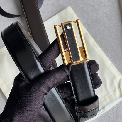 モンブラン「Montblanc」コンテンポラリーコレクション 3リングレーザーカット レザーベルト100cm