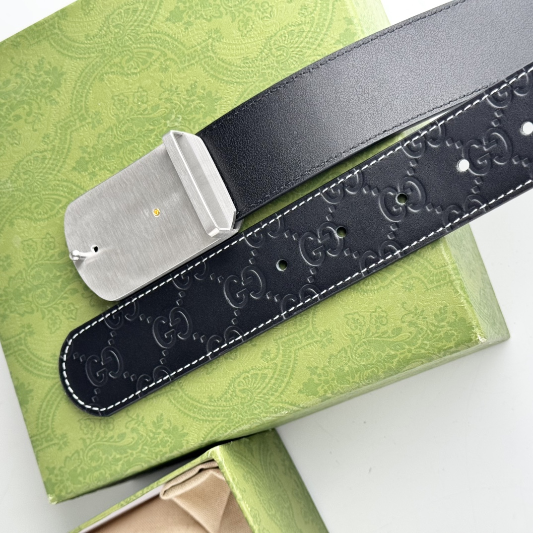 グッチ「Gucci」メンズ ポリッシュバックル オートマチックベルト100CM