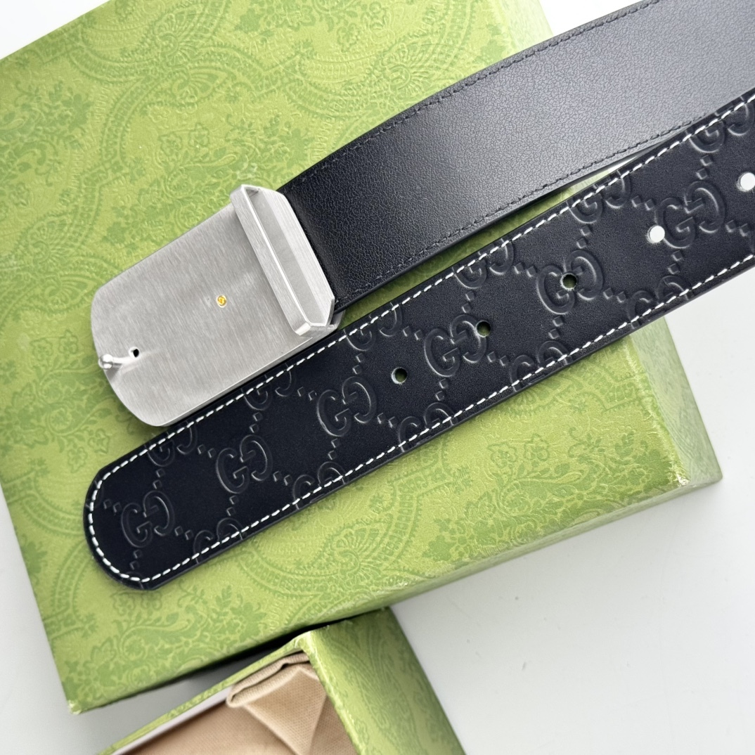 グッチ「Gucci」メンズ ポリッシュバックル オートマチックベルト100CM