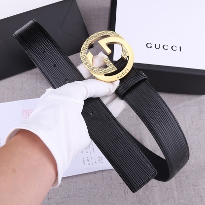 グッチ「Gucci」ウェーブレザー GGロゴ ベルト100CM