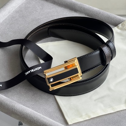 モンブラン「Montblanc」コンテンポラリーコレクション 3リングレーザーカット レザーベルト100cm