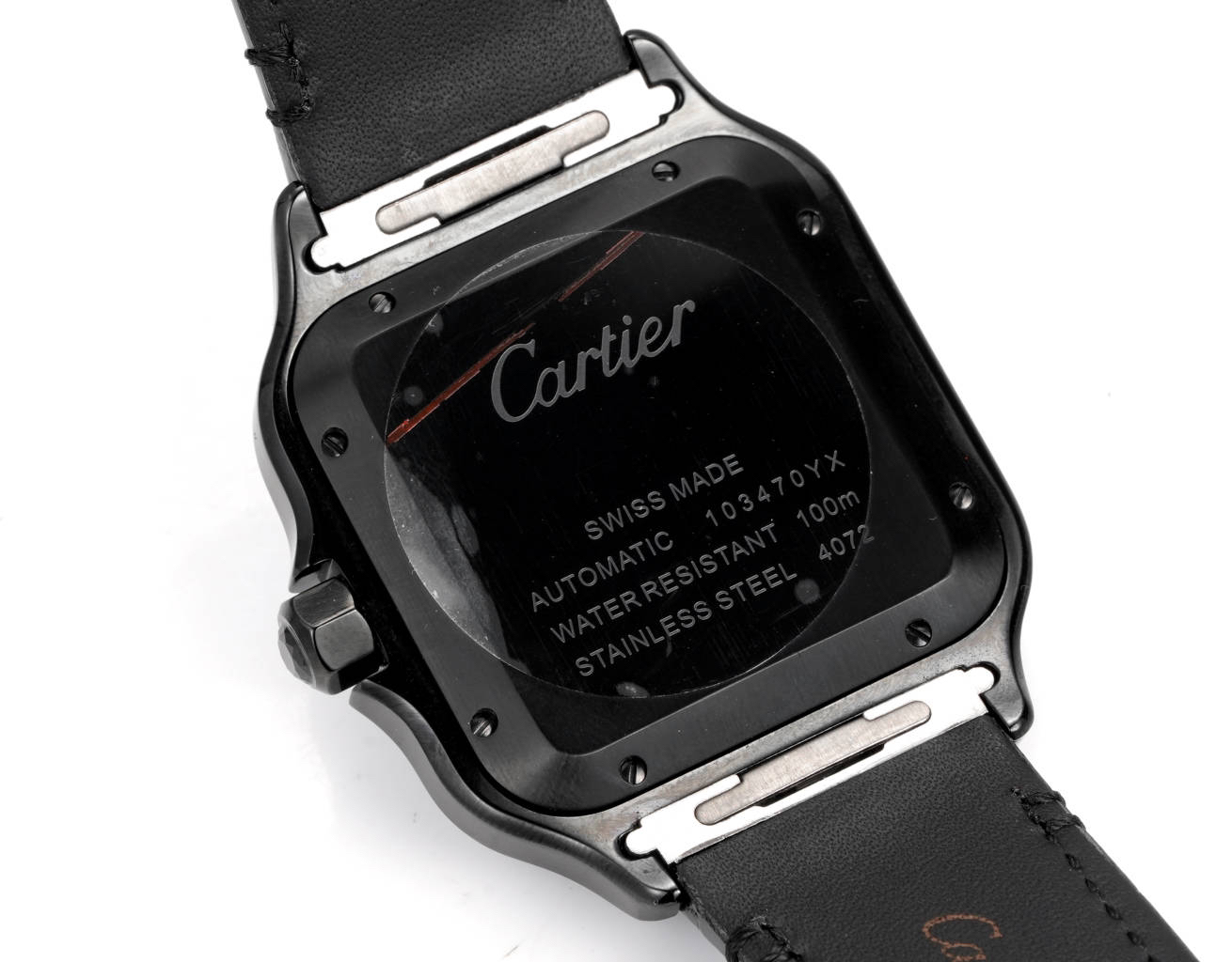 カルティエ「Cartier」 サントス ドゥ カルティエ 中東版 レザーストラップ メンズウォッチ39.8mm