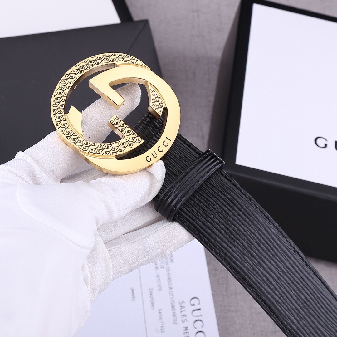 グッチ「Gucci」ウェーブレザー GGロゴ ベルト100CM