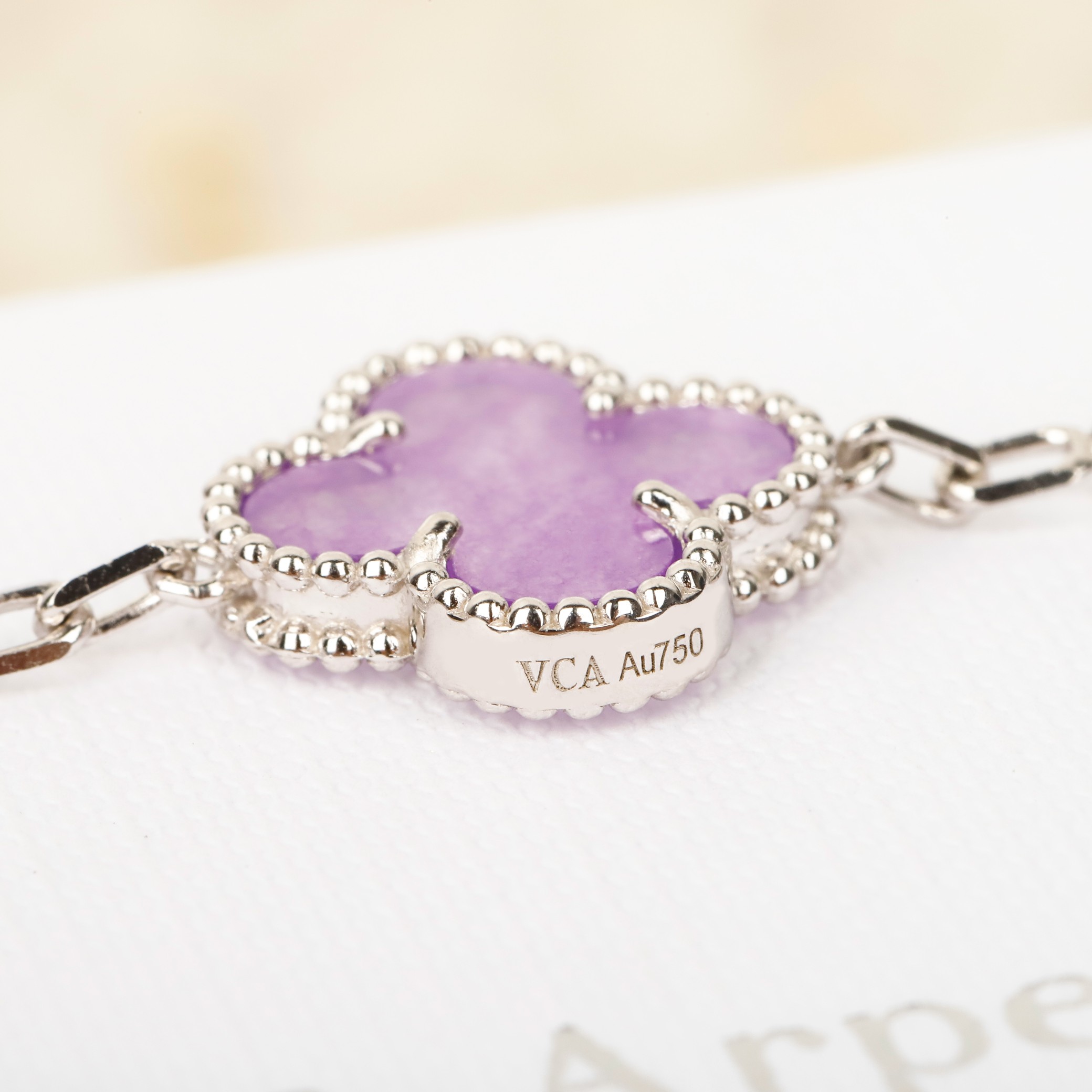 ヴァン クリーフ＆アーペル「Van Cleef & Arpels」Alhambra パールマザーオブパール レーザー ブレスレット19cm