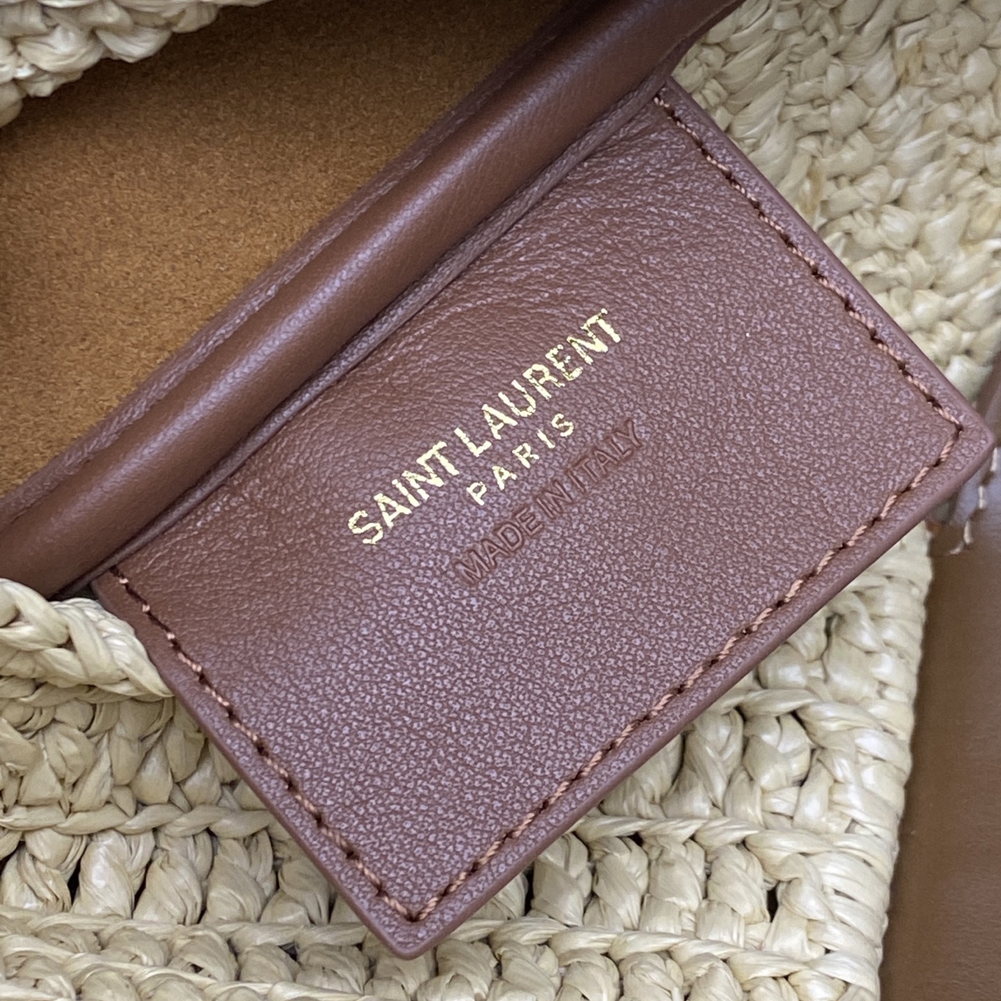 サンローラン「Saint Laurent」ラフィア編み ホボバッグ