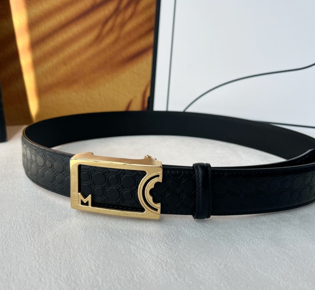 モンブラン「Montblanc」クラシックコレクション イタリアン スムースレザー ベルト100cm