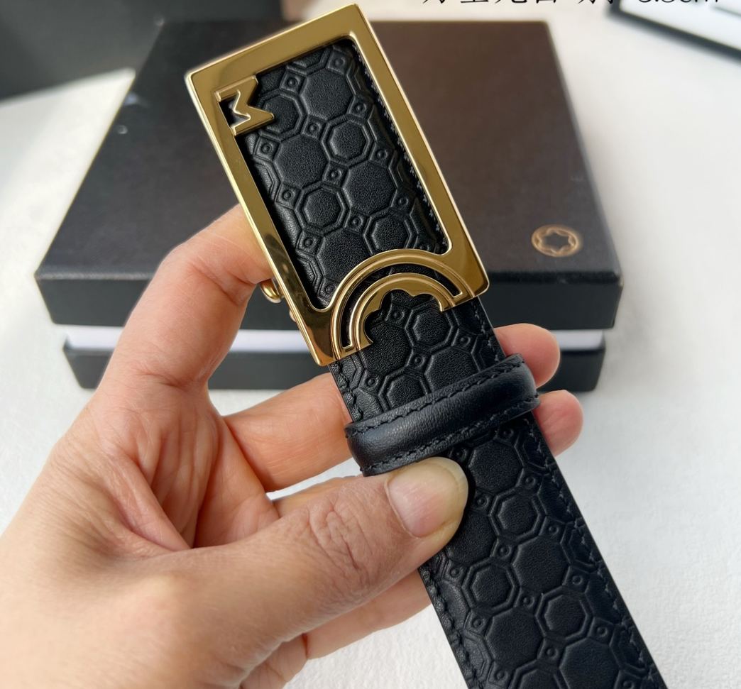 モンブラン「Montblanc」クラシックコレクション イタリアン スムースレザー ベルト100cm