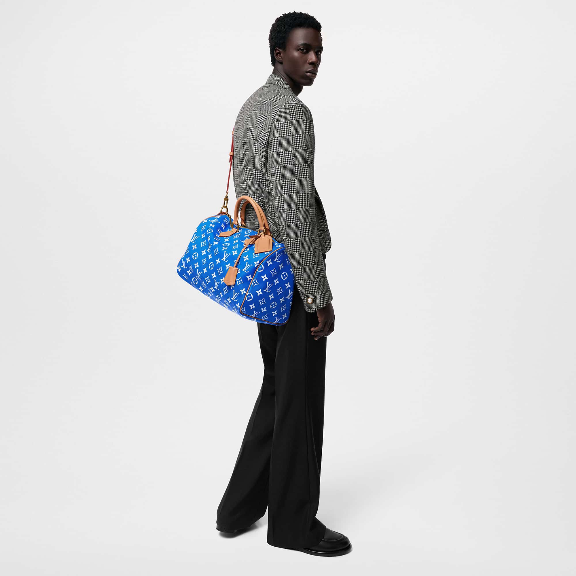 ルイ・ヴィトン(Louis Vuitton) スピーディ P9 バンドリエール 40 - ブルー