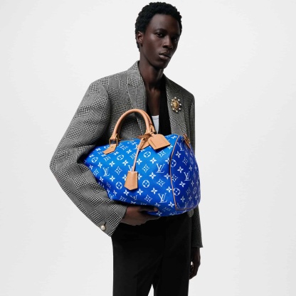 ルイ・ヴィトン(Louis Vuitton) スピーディ P9 バンドリエール 40 - ブルー