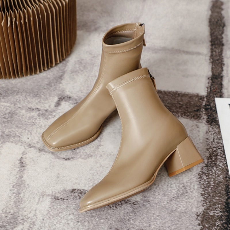 Women's Fashionable Cowboy Brown Boots For Autumn