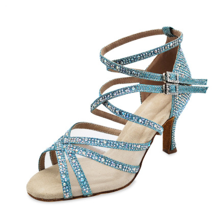 Women's Sparkling Glitter Customized Heel Latin Shoes Salsa Shoes Ballroom Dance Shoes