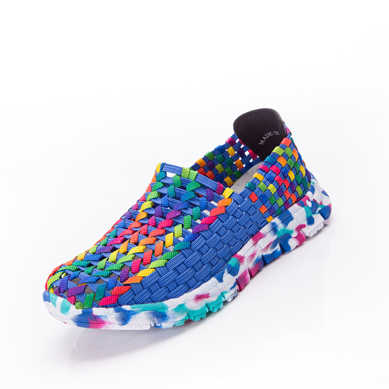 Fantasy Color Mesh Hand Woven Shoes