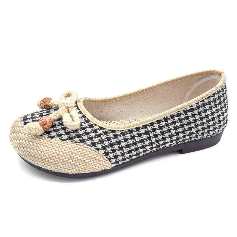 New Soft Sole Women's Shoes Shallow Mouth Linen Shoes